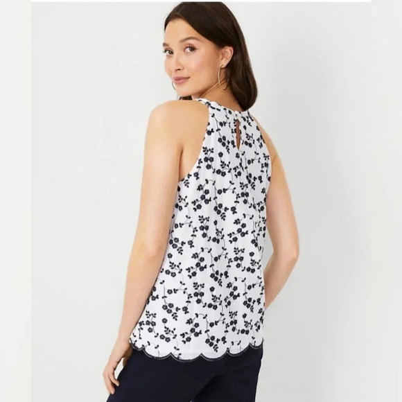 Ann Taylor Floral Tunic Halter Top Medium NWT - Picture 2 of 5